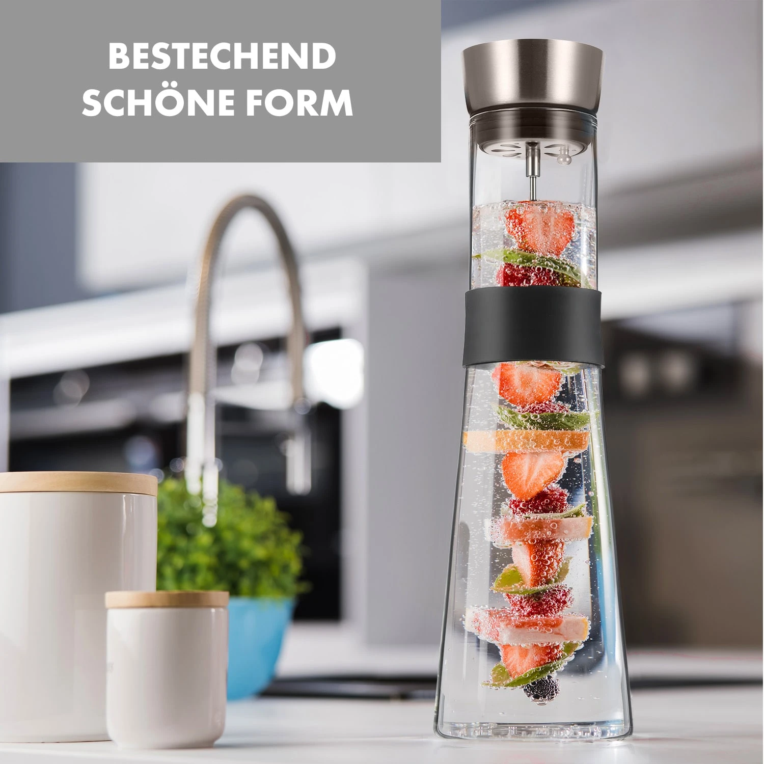 Sile Karaffe 1,6 Liter Borosilikatglas Fruchtspieß mit Stopper Sile Karaffe 1,6 Liter Borosilikatglas Fruchtspieß Mit Stopper -Klarstein Verkaufs 10036369 de 0003 logo