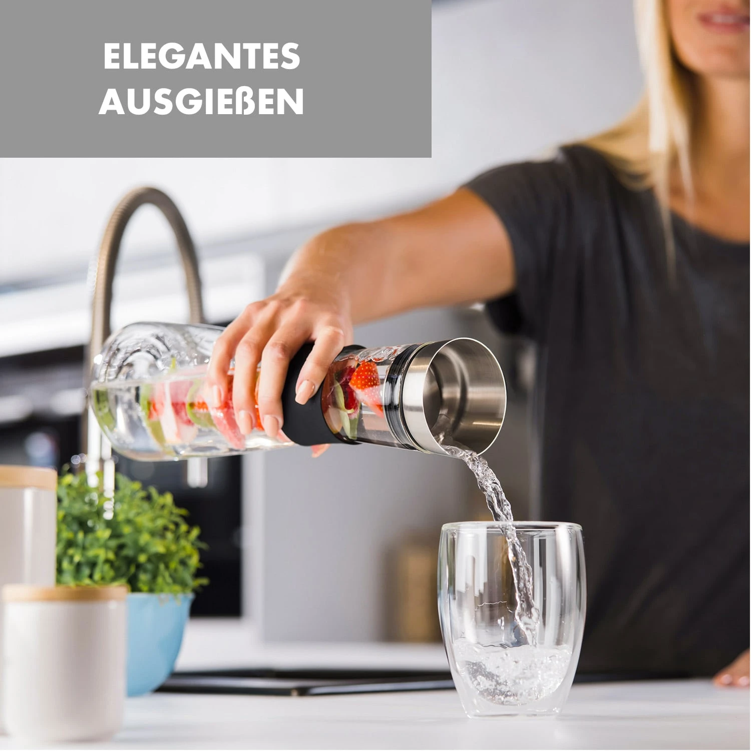 Sile Karaffe 1,6 Liter Borosilikatglas Fruchtspieß mit Stopper Sile Karaffe 1,6 Liter Borosilikatglas Fruchtspieß Mit Stopper -Klarstein Verkaufs 10036369 de 0005 logo
