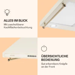 Victoria Dunstabzugshaube 60cm Retro-Design 644,5m³/h 2 LED-Lampen -Klarstein Verkaufs 10036447 de 0004 logo