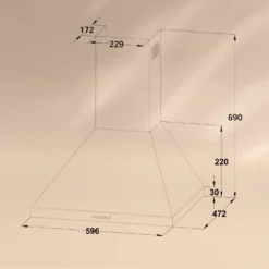 Victoria Dunstabzugshaube 60cm Retro-Design 644,5m³/h 2 LED-Lampen -Klarstein Verkaufs 10036447 de 0006 logo