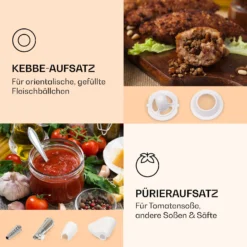 Mighty Mince Elektrischer Fleischwolf 500 - 1361 Watt 3 Lochscheiben -Klarstein Verkaufs 10036478 de 0004 logo