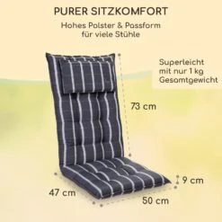 Sylt Polsterauflage Sesselauflage Kopfkissen Polyester 50x120x9cm -Klarstein Verkaufs 10036541 de 0005 usp