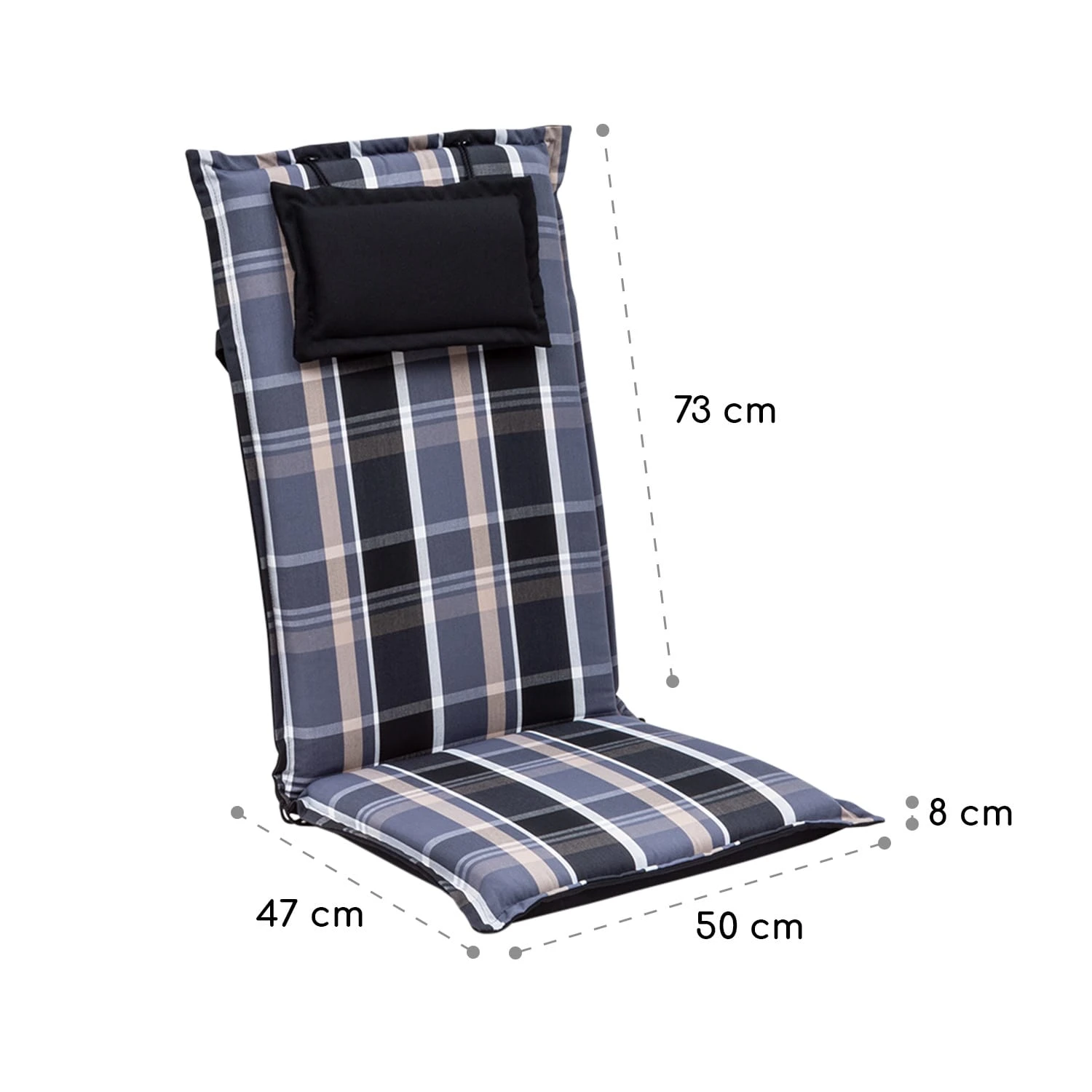 Elbe Polsterauflage Sesselauflage Hochlehner Gartenstuhl 50x120x8cm Elbe Polsterauflage Sesselauflage Hochlehner Gartenstuhl 50x120x8cm -Klarstein Verkaufs 10036802 yy 0005 logo