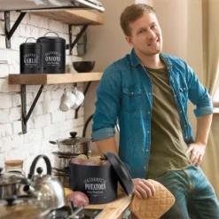 Georgia Vorratsbehälter 3er-Set Emaille-Stahlblech Vintage Rostfrei 3 Georgia Vorratsbehälter 3er-Set Emaille-Stahlblech Vintage Rostfrei -Klarstein Verkaufs 10037446 yy 0004 logo