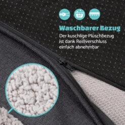 Balu Hundebett Hundekissen | Waschbar | Orthopädisch | Rutschfest | Atmungsaktiver Memory-Schaum | Größe L (100 X 10 X 65 Cm) -Klarstein Verkaufs 10037566 de 0005 logo