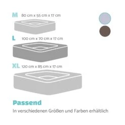 Bruno Hundebett Hundekorb | Waschbar | Orthopädisch | Rutschfest | Atmungsaktiv | Memory-Schaum | Größe L (100 X 17 X 70 Cm) -Klarstein Verkaufs 10037583 de 0007 logo