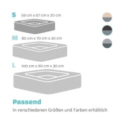 Emma Hundebett Hundekorb | Waschbar | Rutschfest | Atmungsaktiv | Wendematratze | Kissen | Größe S (67 X 20 X 59 Cm) -Klarstein Verkaufs 10037607 de 0007 logo