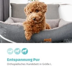 Emma Hundebett Hundekorb | Waschbar | Rutschfest | Atmungsaktiv | Wendematratze | Kissen | Größe L (100 X 30 X 90 Cm) -Klarstein Verkaufs 10037612 de 0002 logo