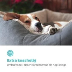 Emma Hundebett Hundekorb | Waschbar | Rutschfest | Atmungsaktiv | Wendematratze | Kissen | Größe L (100 X 30 X 90 Cm) -Klarstein Verkaufs 10037612 de 0004 logo
