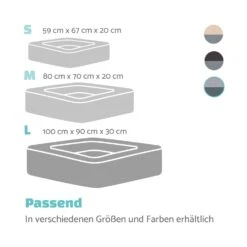 Emma Hundebett Hundekorb | Waschbar | Rutschfest | Atmungsaktiv | Wendematratze | Kissen | Größe L (100 X 30 X 90 Cm) -Klarstein Verkaufs 10037612 de 0007 logo