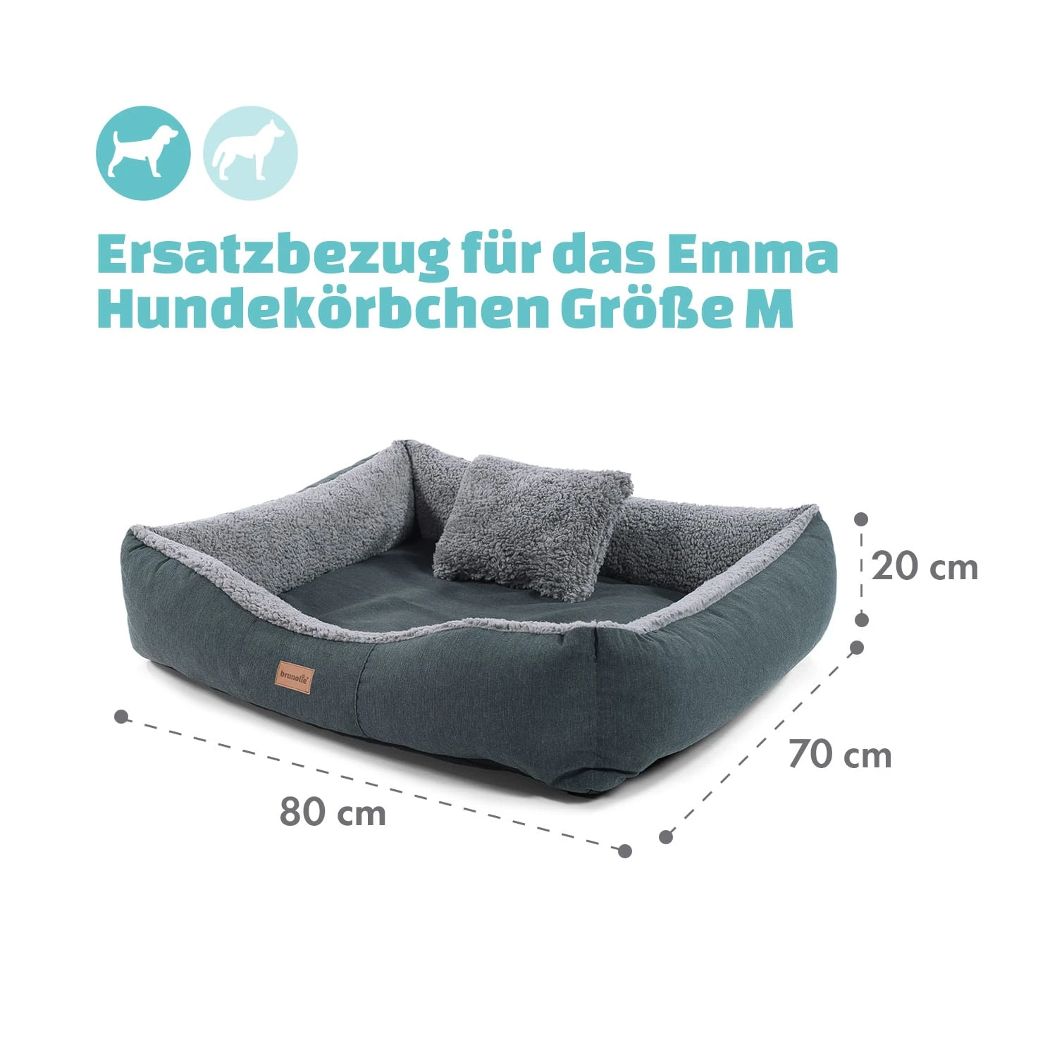 Emma Hundebett Ersatzbezug waschbar rutschfest atmungsaktiv Größe M Emma Hundebett Ersatzbezug Waschbar Rutschfest Atmungsaktiv Größe M -Klarstein Verkaufs 10037664 de 0004 logo