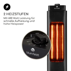 Heat Guru Tri-Mini Standheizstrahler 600W 2 Heizstufen IP65 Schwingfunktion Schwarz -Klarstein Verkaufs 10037728 de 0004 logo