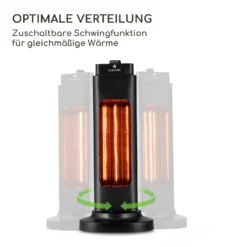 Heat Guru Tri-Mini Standheizstrahler 600W 2 Heizstufen IP65 Schwingfunktion Schwarz -Klarstein Verkaufs 10037728 de 0006 logo