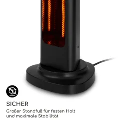 Heat Guru Tri-Mini Standheizstrahler 600W 2 Heizstufen IP65 Schwingfunktion Schwarz -Klarstein Verkaufs 10037728 de 0007 logo