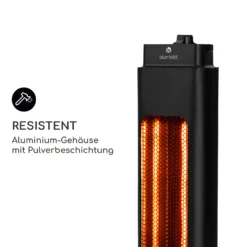Heat Guru Tri-Mini Standheizstrahler 600W 2 Heizstufen IP65 Schwingfunktion Schwarz -Klarstein Verkaufs 10037728 de 0008 logo