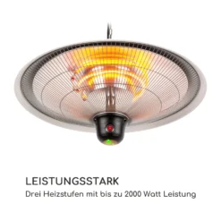 Heizsporn Deckenheizstrahler 60,5 Cm (Ø) LED-Lampe Fernbedienung -Klarstein Verkaufs 10037732 de 0003 logo