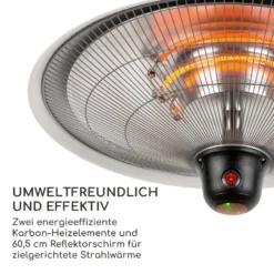 Heizsporn Deckenheizstrahler 60,5 Cm (Ø) LED-Lampe Fernbedienung -Klarstein Verkaufs 10037732 de 0005 logo