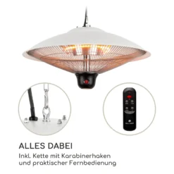 Heizsporn Deckenheizstrahler 60,5 Cm (Ø) LED-Lampe Fernbedienung -Klarstein Verkaufs 10037732 de 0006 logo