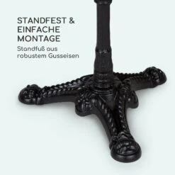 Patras Bistro-Tisch Marmortischplatte Ø60cm Gusseiserner Standfuß -Klarstein Verkaufs 10037740 de 0005 logo