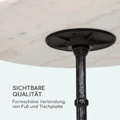 Patras Bistro-Tisch Marmortischplatte Ø60cm Gusseiserner Standfuß -Klarstein Verkaufs 10037740 de 0006 logo