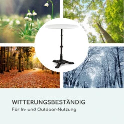 Patras Bistro-Tisch Marmortischplatte Ø60cm Gusseiserner Standfuß -Klarstein Verkaufs 10037740 de 0007 logo