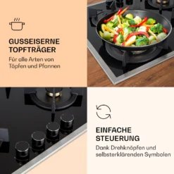 Goldflame Domino 4 Prime Gaskochfeld 4-flammig Messing-Brenner Glaskeramik 2 Goldflame Domino 4 Prime Gaskochfeld 4-flammig Messing-Brenner Glaskeramik -Klarstein Verkaufs 10037807 de 0003 logo