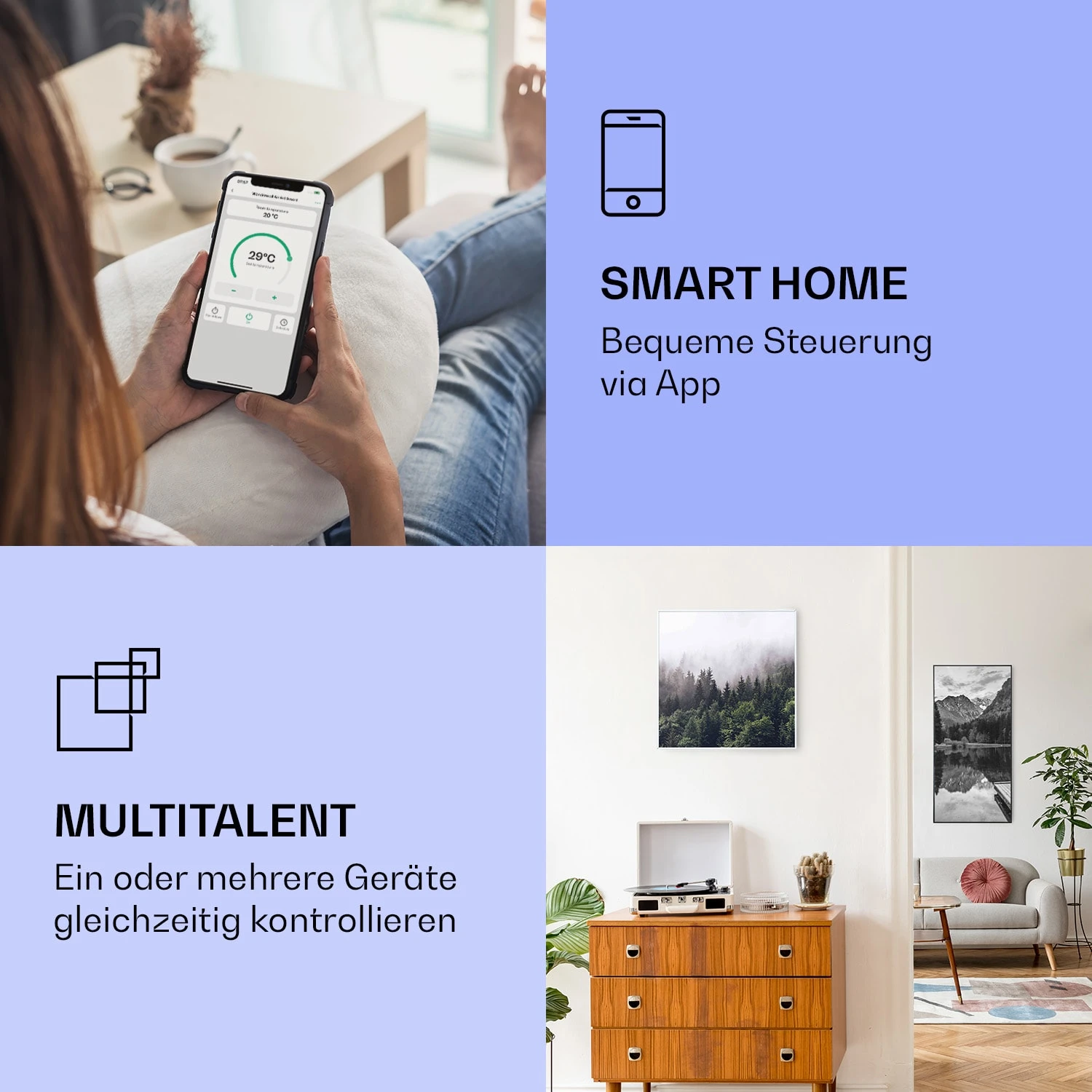 Wonderwall Air Art Smart Infrarotheizung Wald 60x60cm 350W Wonderwall Air Art Smart Infrarotheizung Wald 60x60cm 350W -Klarstein Verkaufs 10037820 de 0002 logo