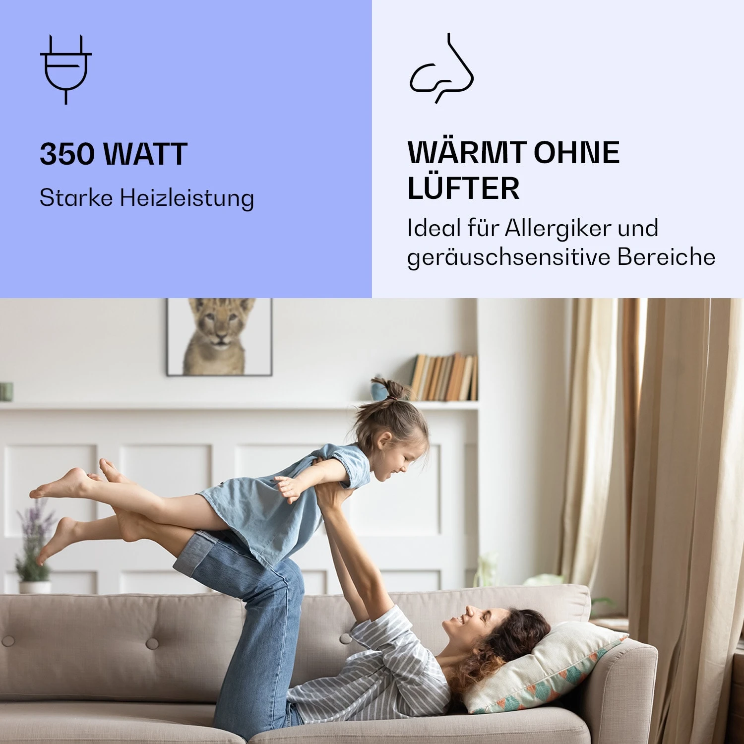 Wonderwall Air Art Smart Infrarotheizung Löwe 60x60cm 350W Wonderwall Air Art Smart Infrarotheizung Löwe 60x60cm 350W -Klarstein Verkaufs 10037833 de 0005 logo