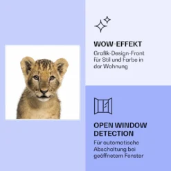 Wonderwall Air Art Smart Infrarotheizung Löwe 60x60cm 350W -Klarstein Verkaufs 10037834 de 0006 logo