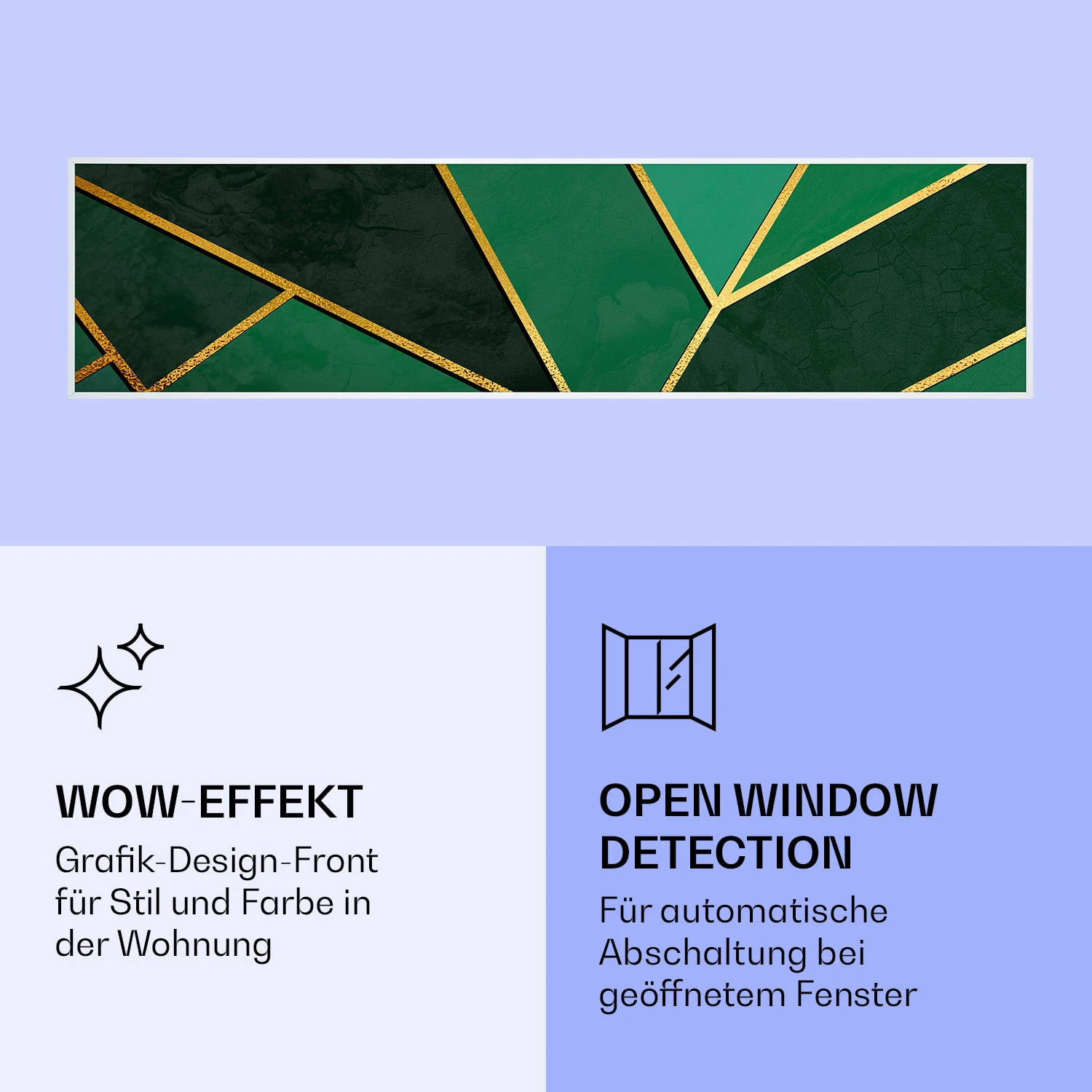 Wonderwall Air Art Smart Infrarotheizung Grüne Linie 120x30cm 350W Wonderwall Air Art Smart Infrarotheizung Grüne Linie 120x30cm 350W -Klarstein Verkaufs 10037846 de 0006 logo