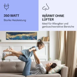 Wonderwall Air Art Smart Infrarotheizung Blauer Marmor 120x30cm 350W -Klarstein Verkaufs 10037849 de 0005 logo