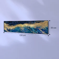 Wonderwall Air Art Smart Infrarotheizung Blauer Marmor 120x30cm 350W -Klarstein Verkaufs 10037849 yy 0007 logo