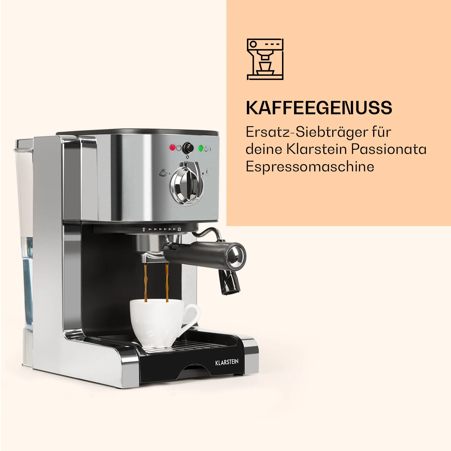 Passionata Espressomaker Siebträger Aluminiumlegierung Zubehör Passionata Espressomaker Siebträger Aluminiumlegierung Zubehör -Klarstein Verkaufs 10037856 de 0002 logo