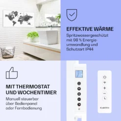 Wonderwall Air Art Smart Infrarotheizung Schwarze Karte 120x60cm 700W -Klarstein Verkaufs 10037872 de 0004 logo