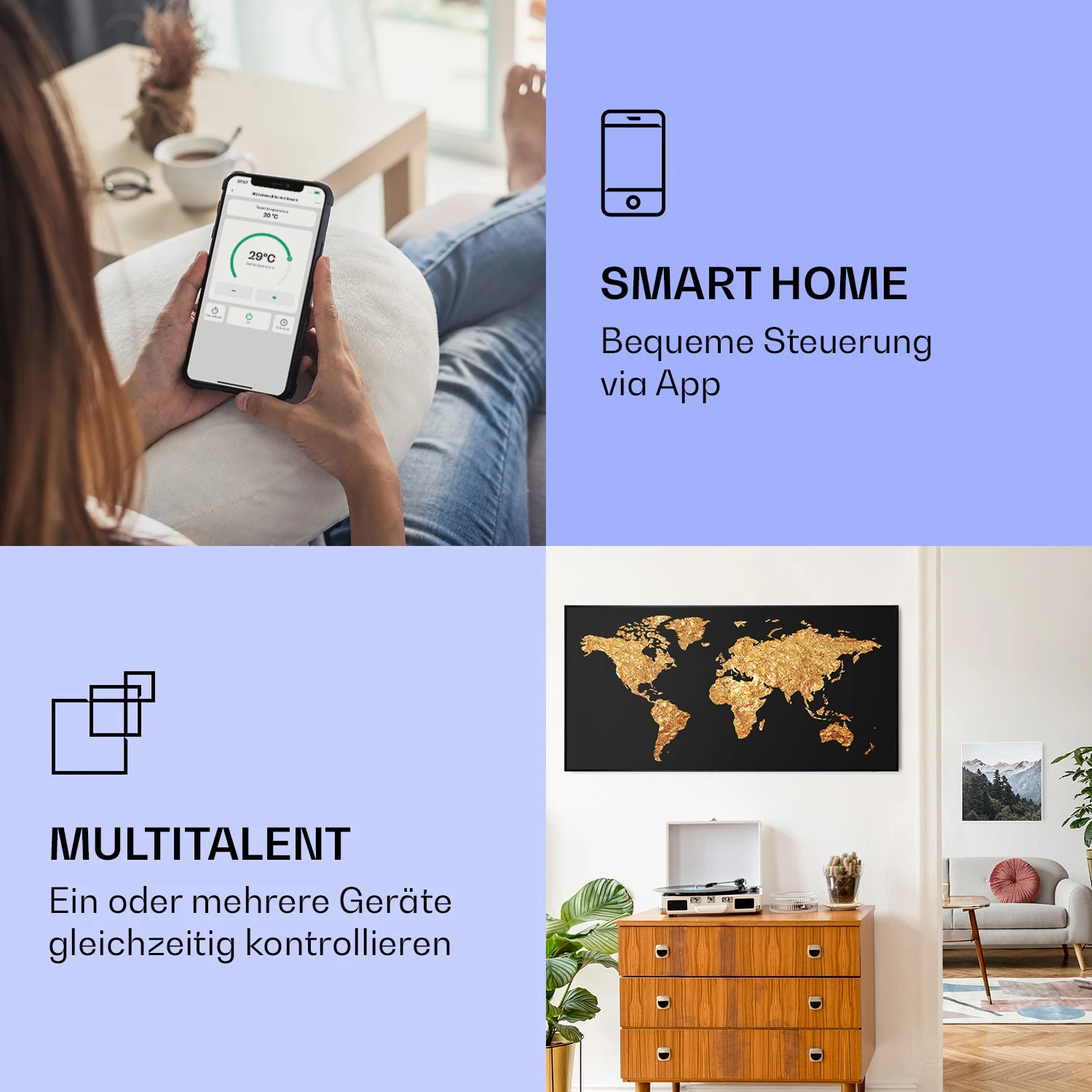 Wonderwall Air Art Smart Infrarotheizung Goldene Karte 120x60cm 700W Wonderwall Air Art Smart Infrarotheizung Goldene Karte 120x60cm 700W -Klarstein Verkaufs 10037873 de 0002 logo