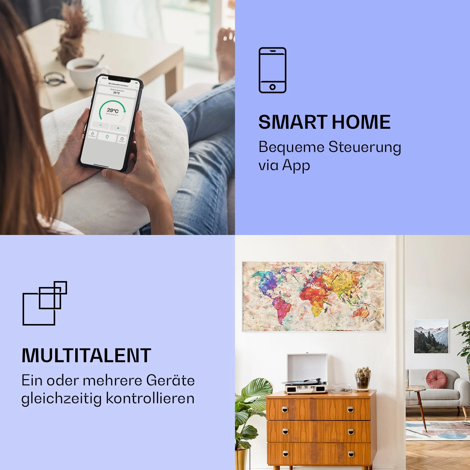 Wonderwall Air Art Smart Infrarotheizung Farbige Karte 120x60cm 700W Wonderwall Air Art Smart Infrarotheizung Farbige Karte 120x60cm 700W -Klarstein Verkaufs 10037882 de 0002 logo