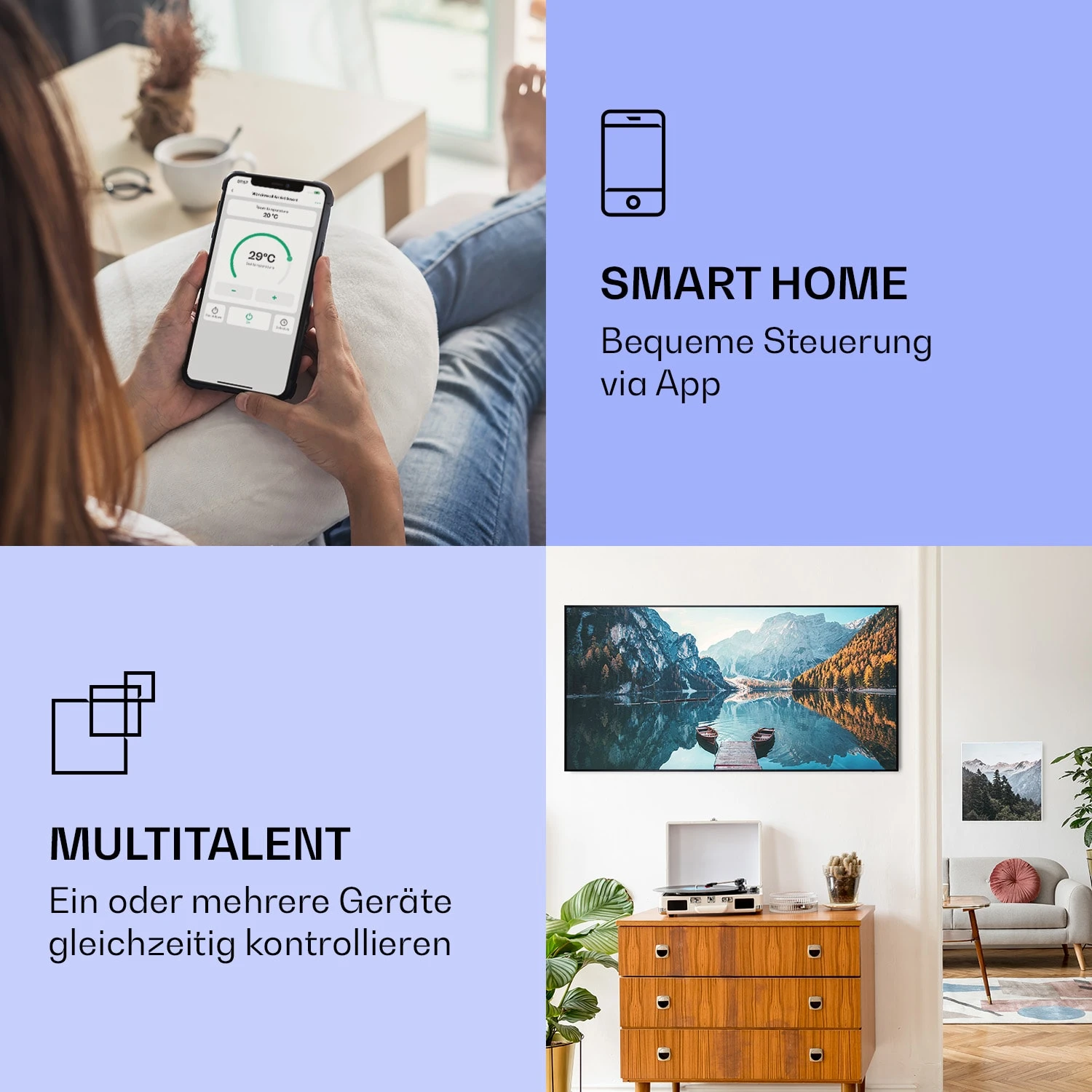 Wonderwall Air Art Smart Infrarotheizung See Horizontal 120x60cm 700W Wonderwall Air Art Smart Infrarotheizung See Horizontal 120x60cm 700W -Klarstein Verkaufs 10037895 de 0002 logo