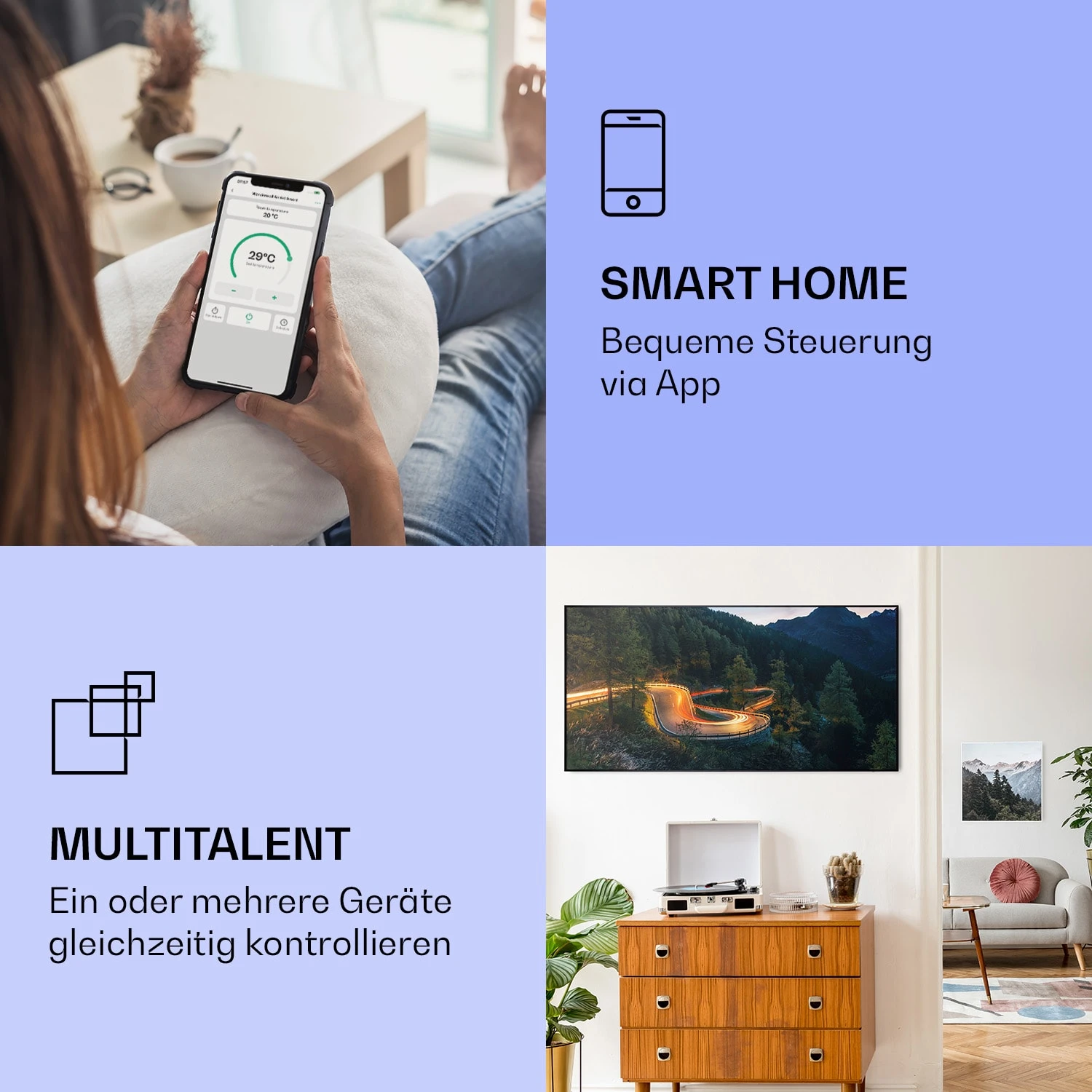 Wonderwall Air Art Smart Infrarotheizung Bergstraße 120x60cm 700W Wonderwall Air Art Smart Infrarotheizung Bergstraße 120x60cm 700W -Klarstein Verkaufs 10037901 de 0002 logo