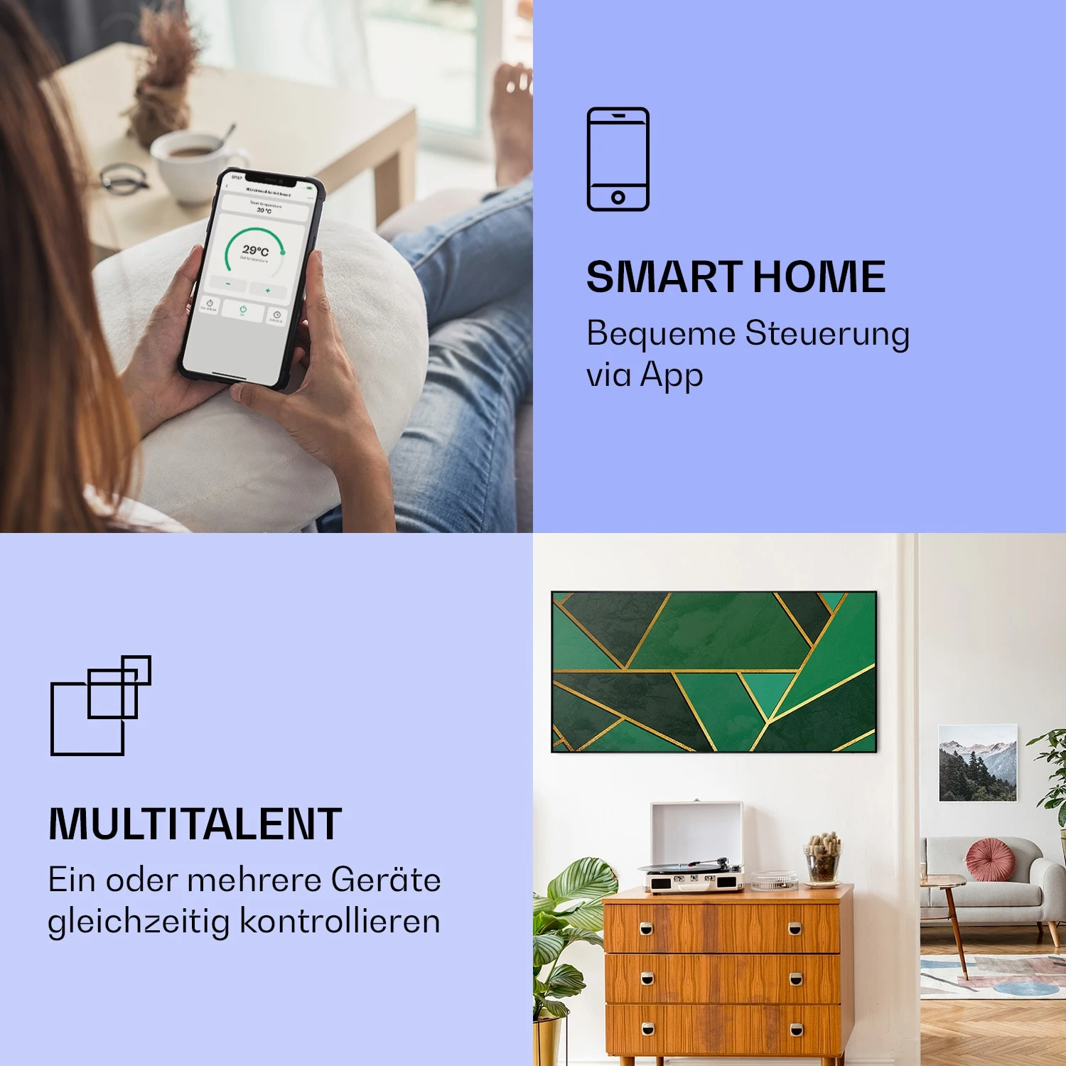 Wonderwall Air Art Smart Infrarotheizung Grüne Linie 120x60cm 700W Wonderwall Air Art Smart Infrarotheizung Grüne Linie 120x60cm 700W -Klarstein Verkaufs 10037907 de 0002 logo