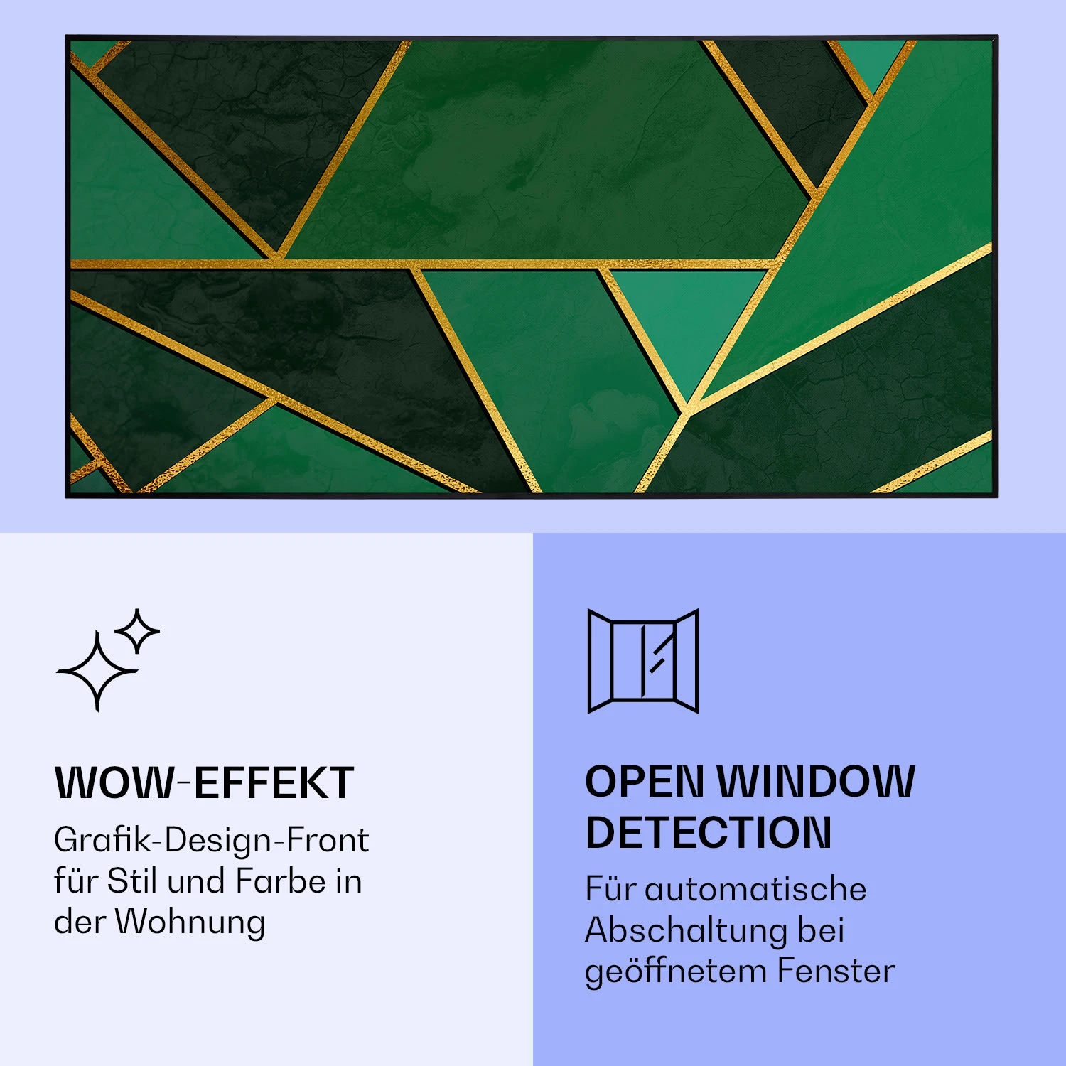 Wonderwall Air Art Smart Infrarotheizung Grüne Linie 120x60cm 700W Wonderwall Air Art Smart Infrarotheizung Grüne Linie 120x60cm 700W -Klarstein Verkaufs 10037907 de 0006 logo