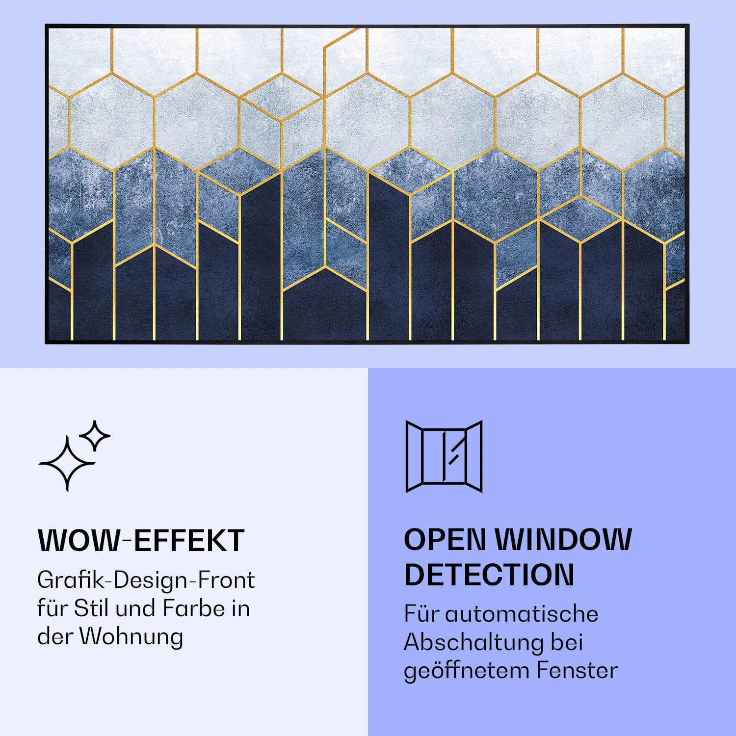 Wonderwall Air Art Smart Infrarotheizung Blaue Linie 120x60cm 700W Wonderwall Air Art Smart Infrarotheizung Blaue Linie 120x60cm 700W -Klarstein Verkaufs 10037909 de 0006 logo