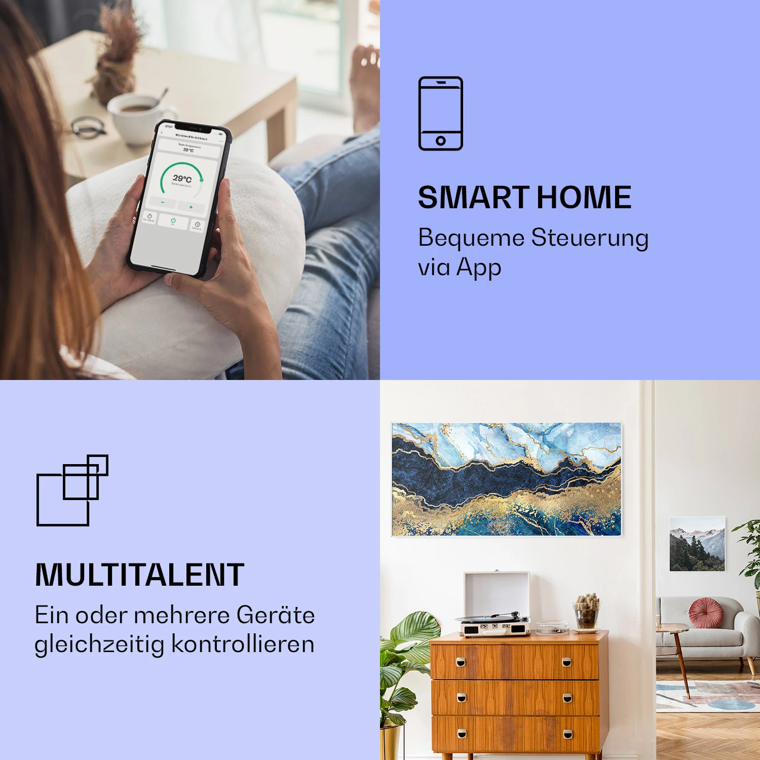 Wonderwall Air Art Smart Infrarotheizung Blauer Marmor 120x60cm 700W Wonderwall Air Art Smart Infrarotheizung Blauer Marmor 120x60cm 700W -Klarstein Verkaufs 10037912 de 0002 logo