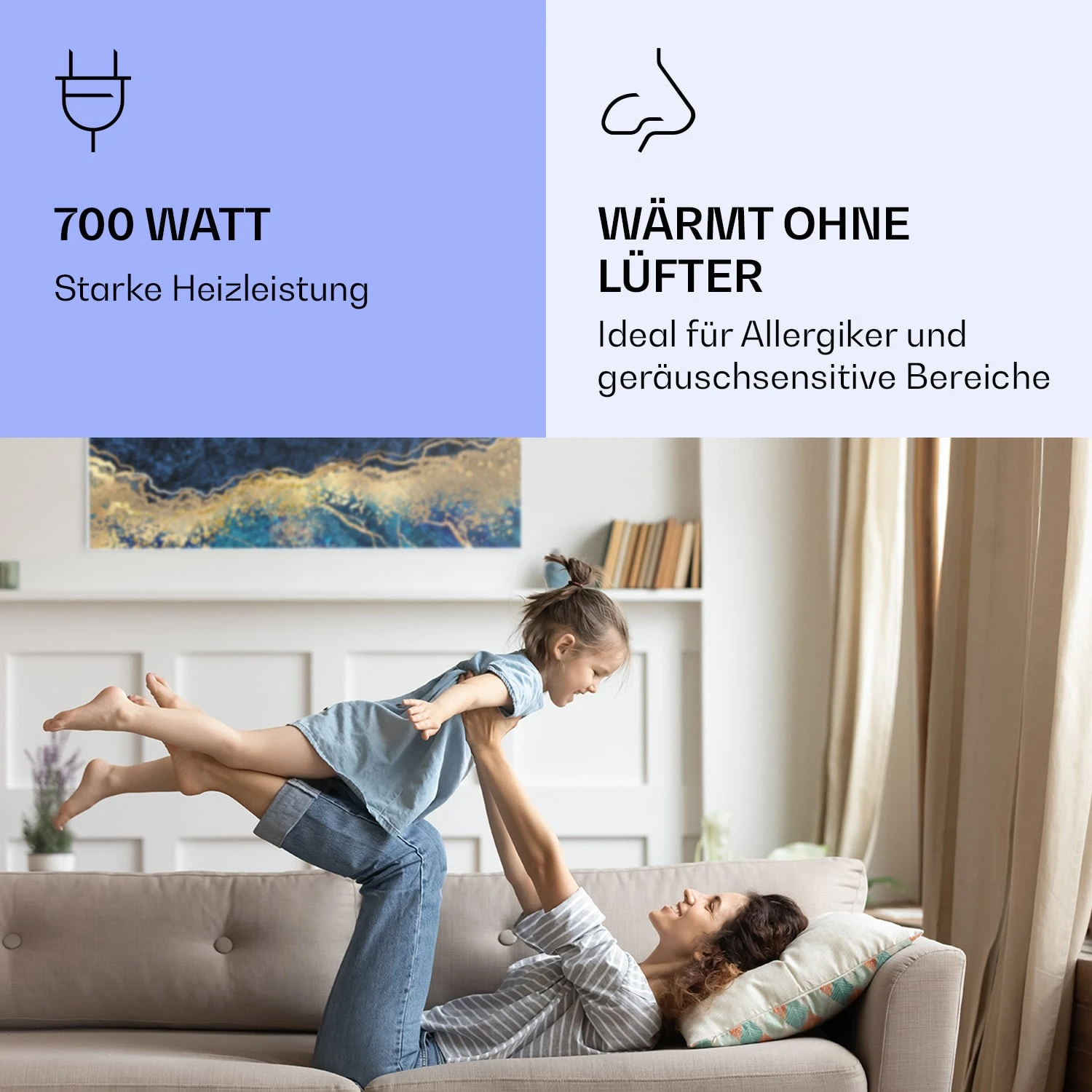 Wonderwall Air Art Smart Infrarotheizung Blauer Marmor 120x60cm 700W Wonderwall Air Art Smart Infrarotheizung Blauer Marmor 120x60cm 700W -Klarstein Verkaufs 10037912 de 0005 logo