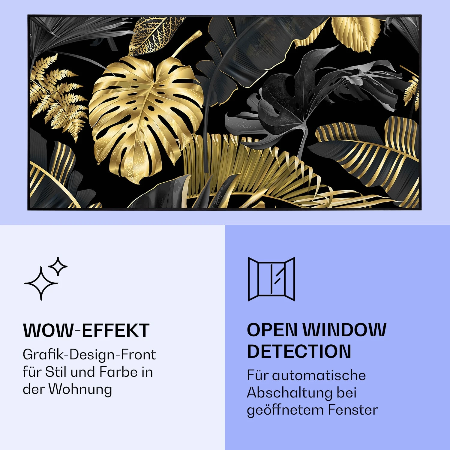 Wonderwall Air Art Smart Infrarotheizung Schwarzes Blatt 120x60cm 700W Wonderwall Air Art Smart Infrarotheizung Schwarzes Blatt 120x60cm 700W -Klarstein Verkaufs 10037921 de 0006 logo