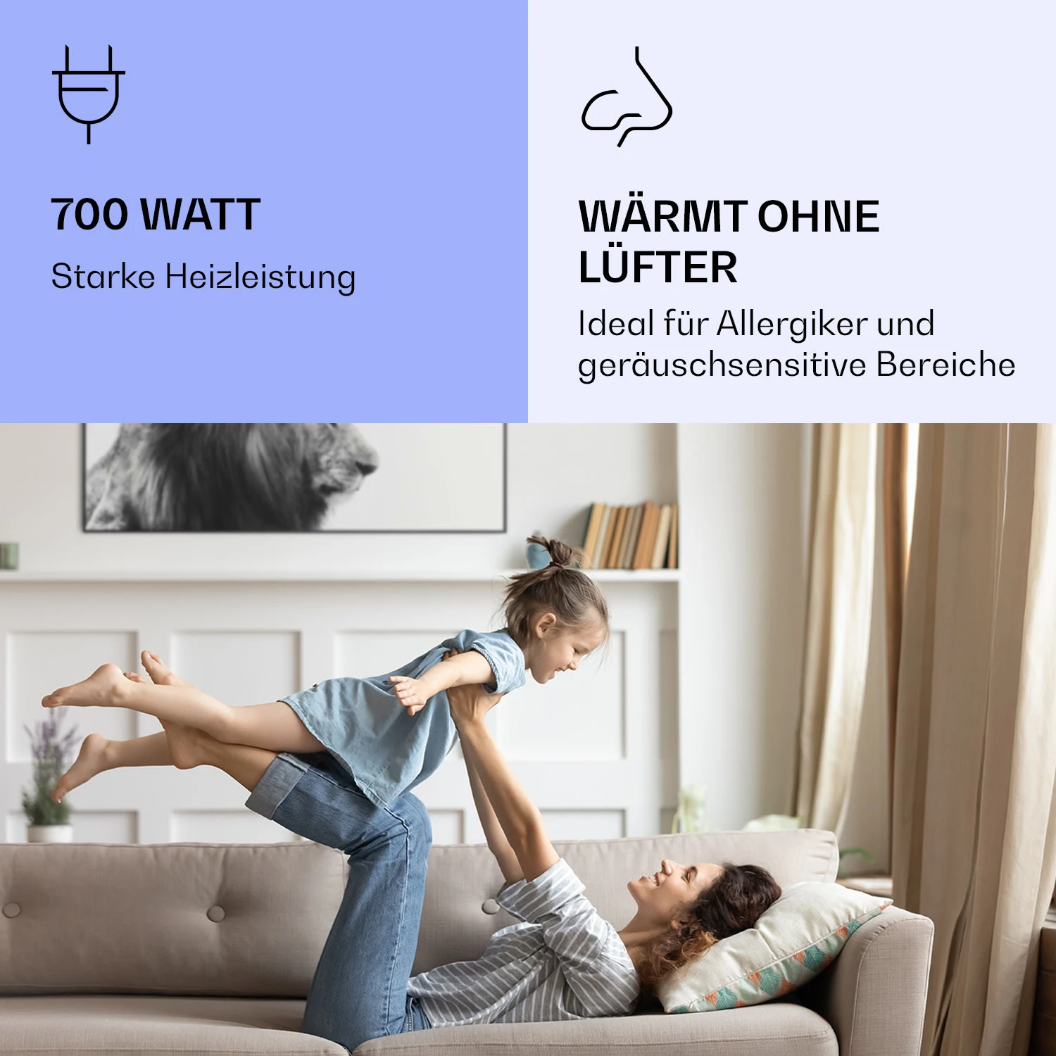 Wonderwall Air Art Smart Infrarotheizung Löwe 60x120cm 700W Wonderwall Air Art Smart Infrarotheizung Löwe 60x120cm 700W -Klarstein Verkaufs 10037925 de 0005 logo