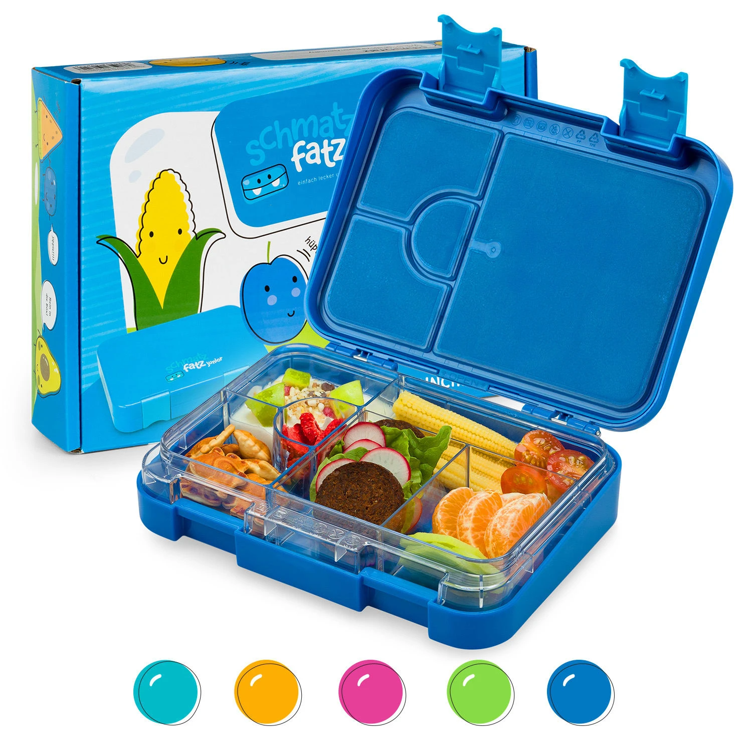 schmatzfatz junior Lunchbox 6 Fächer 21,3 x 15 x 4,5 cm (BxHxT) Schmatzfatz Junior Lunchbox 6 Fächer 21,3 X 15 X 4,5 Cm (BxHxT) -Klarstein Verkaufs 10037940 de 0001 main