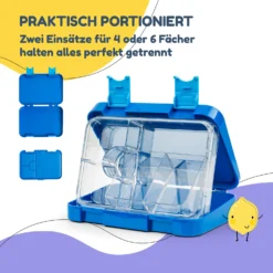 Schmatzfatz Junior Lunchbox 6 Fächer 21,3 X 15 X 4,5 Cm (BxHxT) 3 Schmatzfatz Junior Lunchbox 6 Fächer 21,3 X 15 X 4,5 Cm (BxHxT) -Klarstein Verkaufs 10037940 de 0004 usp