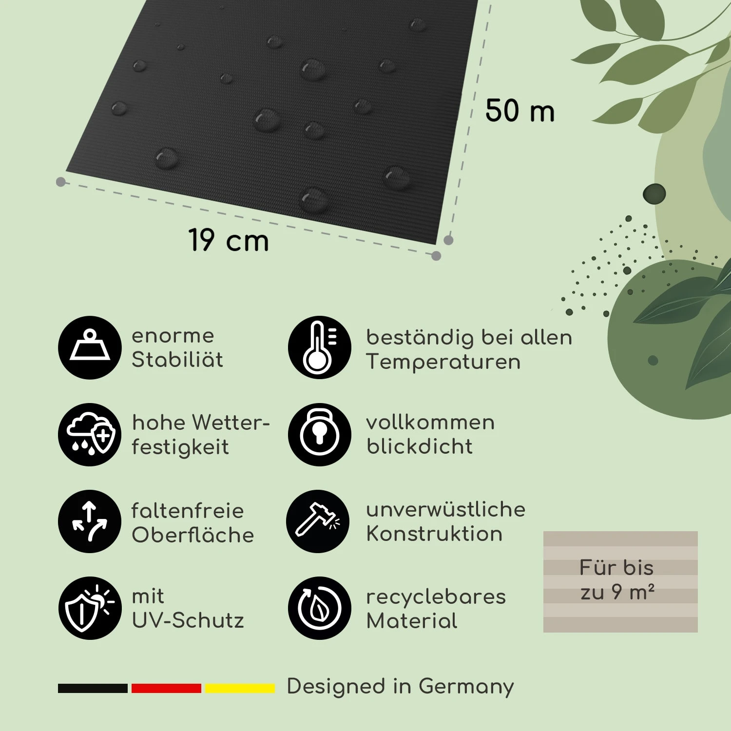 Sichtschutzstreifen Gartenzaun PVC 450 g/m² 50x19cm Clips Sichtschutzstreifen Gartenzaun PVC 450 G/m² 50x19cm Clips -Klarstein Verkaufs 10037983 de 0003 usp