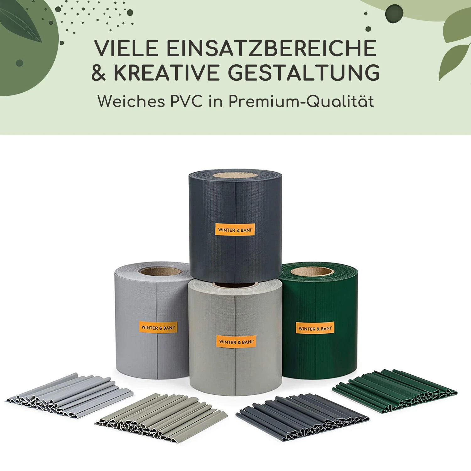 Sichtschutzstreifen Gartenzaun PVC 450 g/m² 50x19cm Clips Sichtschutzstreifen Gartenzaun PVC 450 G/m² 50x19cm Clips -Klarstein Verkaufs 10037983 de 0006 usp