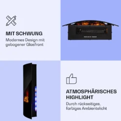 Klarstein Lamington Elektrokamin 2000 W LED-Flammen Heizlüfter Timer Ambientelicht 2 Klarstein Lamington Elektrokamin 2000 W LED-Flammen Heizlüfter Timer Ambientelicht -Klarstein Verkaufs 10038005 de 0003 logo